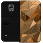Wallet case for Samsung Galaxy Note 4 with 3D Gold design