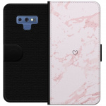 Wallet case for Samsung Galaxy Note9 with Pink Heart design