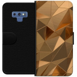 Wallet case for Samsung Galaxy Note9 with 3D Gold design
