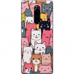 Mobile case for Sony Xperia 1 with Cat pattern design