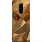 Mobile case for Sony Xperia 1 with 3D Gold design