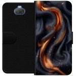 Wallet case for Sony Xperia 10 with Fiery silk design