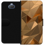 Wallet case for Sony Xperia 10 with 3D Gold design