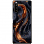 Mobile case for Sony Xperia 10 II with Fiery silk design