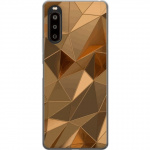 Mobile case for Sony Xperia 10 II with 3D Gold design