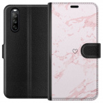 Wallet case for Sony Xperia 10 III with Pink Heart design Wallet case for Sony Xperia 10 III with Pink Heart design