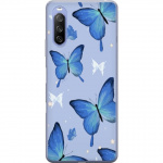 Mobile case for Sony Xperia 10 III Lite with Blue butterflies design