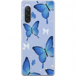 Mobile case for Sony Xperia 10 V with Blue butterflies design