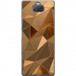 Mobile case for Sony Xperia 10 Plus with 3D Gold design