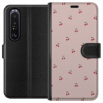 Wallet case for Sony Xperia 1 III with Cherry design
