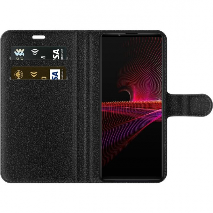 Wallet case for Sony Xperia 1 III with Strawberries design