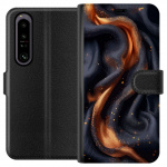 Wallet case for Sony Xperia 1 IV with Fiery silk design