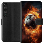 Wallet case for Sony Xperia 1 V with Football design