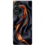 Mobile case for Sony Xperia 1 V with Fiery silk design
