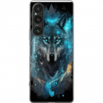 Mobile case for Sony Xperia 1 V with Wolf design