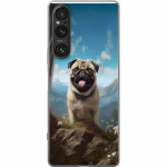 Mobile case for Sony Xperia 1 V with Happy Dog design