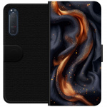 Wallet case for Sony Xperia 5 II with Fiery silk design