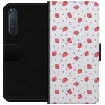 Wallet case for Sony Xperia 5 II with Strawberries design