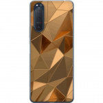 Mobile case for Sony Xperia 5 II with 3D Gold design