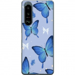 Mobile case for Sony Xperia 5 III with Blue butterflies design