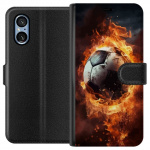 Wallet case for Sony Xperia 5 V with Football design