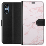 Wallet case for Sony Xperia 5 V with Pink Heart design