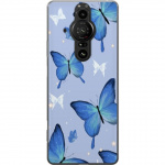 Mobile case for Sony Xperia Pro-I with Blue butterflies design Mobile case for Sony Xperia Pro-I with Blue butterflies design
