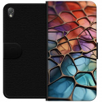 Wallet case for Sony Xperia Z3 with Metallic pattern design