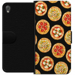 Wallet case for Sony Xperia Z3 with Pizza design