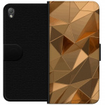 Wallet case for Sony Xperia Z3 with 3D Gold design
