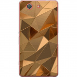 Mobile case for Sony Xperia Z3 Compact with 3D Gold design