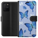 Wallet case for Samsung Galaxy S10 Lite with Blue butterflies design