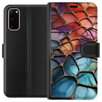Wallet case for Samsung Galaxy S20 with Metallic pattern design