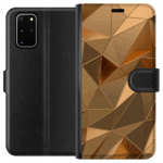 Wallet case for Samsung Galaxy S20+ with 3D Gold design Wallet case for Samsung Galaxy S20+ with 3D Gold design
