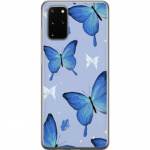 Mobile case for Samsung Galaxy S20+ with Blue butterflies design