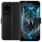 Wallet case for Samsung Galaxy S20 Ultra with Wolf design