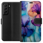 Wallet case for Samsung Galaxy S21+ 5G with Magical flowers design