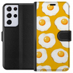 Wallet case for Samsung Galaxy S21 Ultra 5G with Fried egg design
