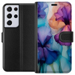 Wallet case for Samsung Galaxy S21 Ultra 5G with Magical flowers design