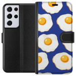 Wallet case for Samsung Galaxy S21 Ultra 5G with Fried eggs design