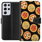 Wallet case for Samsung Galaxy S21 Ultra 5G with Pizza design