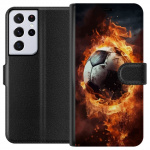 Wallet case for Samsung Galaxy S21 Ultra 5G with Football design