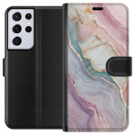Wallet case for Samsung Galaxy S21 Ultra 5G with Marble design