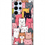 Mobile case for Samsung Galaxy S22 Ultra 5G with Cat pattern design