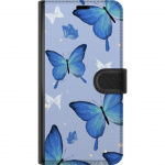 Wallet case for Samsung Galaxy S23 FE with Blue butterflies design