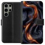 Wallet case for Samsung Galaxy S23 Ultra with Fiery silk design
