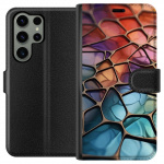 Wallet case for Samsung Galaxy S23 Ultra with Metallic pattern design