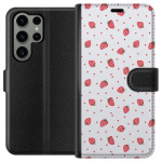 Wallet case for Samsung Galaxy S23 Ultra with Strawberries design