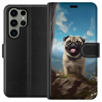 Wallet case for Samsung Galaxy S23 Ultra with Happy Dog design