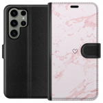 Wallet case for Samsung Galaxy S23 Ultra with Pink Heart design